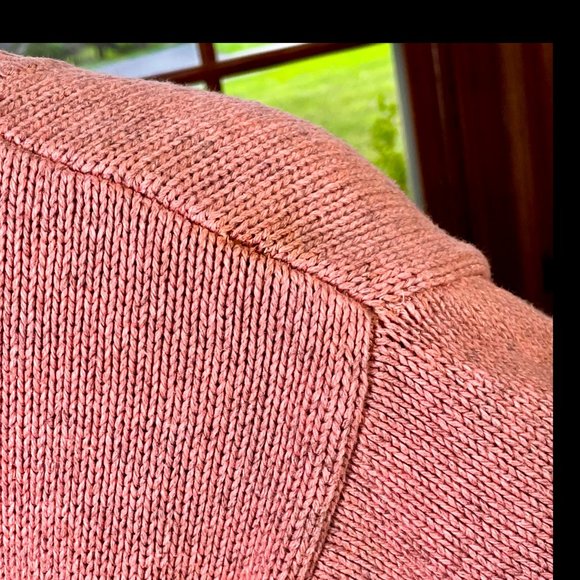 ▪️VTG▪️BENETTON▪️1980's Peach Marled Knit Cropped Cardigan Top - Picture 9 of 11